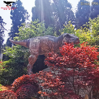 Modèle de dinosaure artificiel grandeur nature, simulation animatronique de T-rex pour parc à thème