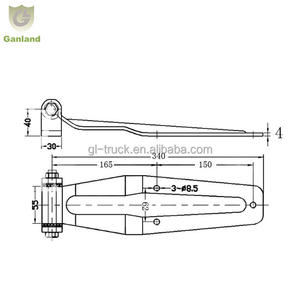 Charnières en acier inoxydable 304 GL-13111S pour pièces de <span class=keywords><strong>carrosserie</strong></span> de camion, taille 340 mm, ouverture à 270 degrés, accessoires de verrouillage de porte, charnières robustes - Product Image 5