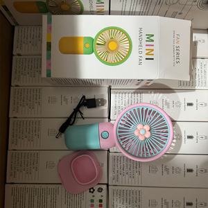 Mini ventilateur portable d'été rechargeable par USB, design mignon de fruits de dessin animé, petit ventilateur personnel avec base - Product Image 6