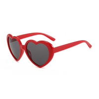 Lunettes de soleil unisexes légères en forme de cœur mignonnes, protection UV400, bicolores, couleur cœur pêche arc-en-ciel, lunettes de soleil pour fête et plage