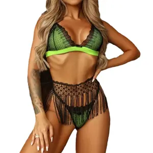 High Quality Europe United States Foreign Trade Fashion Women's Sexy Underwear Mesh Splicing Body Suit