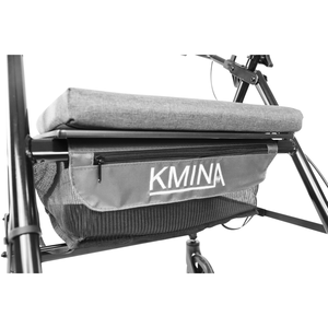 Andador para Adultos, Andador para Personas Mayores con Asiento, 4 Ruedas, Palanca de Freno, Gris/Negro KMINA K10012 - Product Image 3