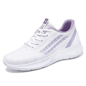 Scarpe da Tennis in tessuto volante Casual da donna scarpe da ginnastica traspiranti <span class=keywords><strong>con</strong></span> lacci e <span class=keywords><strong>zeppe</strong></span> da passeggio <span class=keywords><strong>con</strong></span> plateau per l'estate - Product Image 2