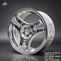 Jantes de voiture de tourisme en aluminium forgé poli, style JDM, 3 branches, à déport profond, 15, 16, 17, 18, 19 pouces, 5x114.3, pour Corolla Hilux