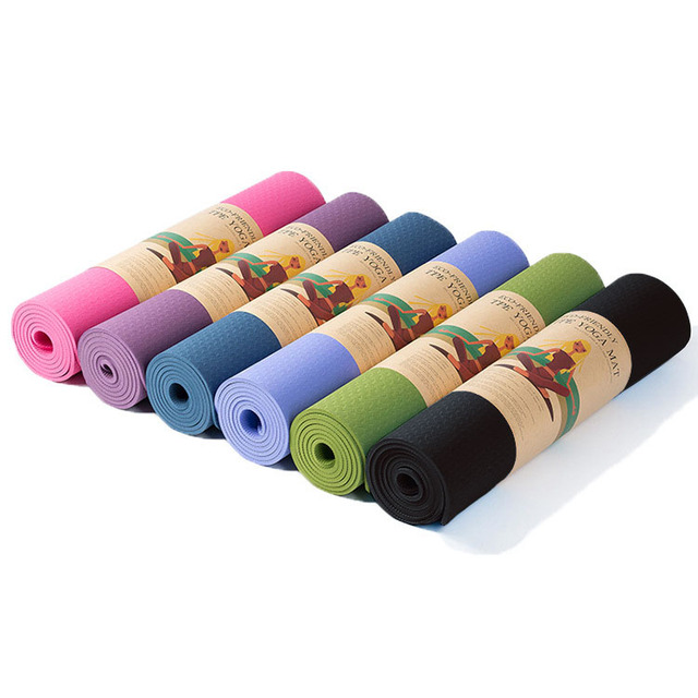 Customized China Eco-friendly 183*68*5mm Yoga Mat Natural Rubber Yoga Mats Sweat Absorbent Non slip Fitness Mat