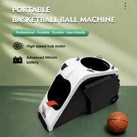 Machine d'entraînement au basketball portable et automatique, alimentée par batterie, réglable, avec retour de ballon, pour la pratique du tir amateur en extérieur