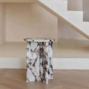 Table de luxe moderne Meuble de salon design en marbre Table de table ronde Calacatta Viola Table <span class=keywords><strong>d</strong></span>'appoint en marbre - Product Image 3