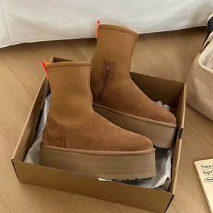 2025 nouvelles chaussures de créateur en gros mode hiver mignon bottes de neige bottes chaudes pour femmes <span class=keywords><strong>Cowboy</strong></span> femmes bottes d'hiver en cuir - Product Image 3