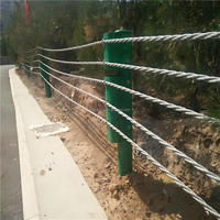 Barrière en câble métallique pour la sécurité routière, garde-corps flexible en câble, pour autoroute et route, acier galvanisé à chaud, haute résistance, sur mesure