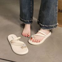 Großhandel Hot Style Frauen Mode Sommer Schmetterling Flache Sandalen Schuhe Damen Mädchen Outdoor Casual Rutsch feste Shopping Slipper