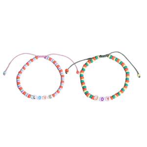 Pulsera <span class=keywords><strong>de</strong></span> <span class=keywords><strong>la</strong></span> <span class=keywords><strong>Amistad</strong></span> con Letras <span class=keywords><strong>de</strong></span> Energía Positiva Estilo Bohemio para Mujer, <span class=keywords><strong>la</strong></span> Más Vendida, <span class=keywords><strong>de</strong></span> Moda, Sencilla, con Cuentas y Cuerda Acrílica Tejida - Product Image 5