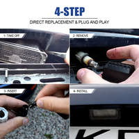 Feux de plaque d'immatriculation LED Canbus de haute qualité pour Ford S-MAX 06~ C-MAX 10~ Blanc 6000K 2 pièces
