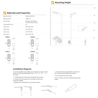 Lampadaire LED extérieur haute qualité, haute luminosité, 30W, 100W, 300W, IP65, étanche, pour autoroute