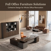 Série Twilight : Ensemble de mobilier de bureau haut de gamme, comprenant un bureau de direction et un meuble de classement sur pied, de luxe, écologique et durable.