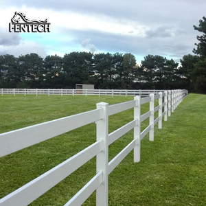 Venta caliente de fábrica 2/3/4 Rail Vinilo de plástico barato PVC Caballo Paddock Farm Fence Post Ranch White - Product Image 3