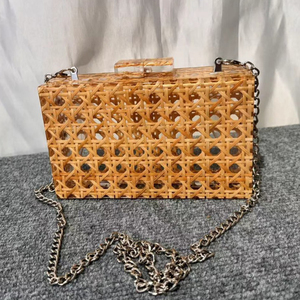 Borsa pochette in bambù da donna 2025 popolare per donna, in acrilico trasparente, borsa da sera, Design <span class=keywords><strong>Chic</strong></span> da donna, - Product Image 4