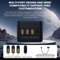 Hub de charge parallèle 3-en-1 200W EM336, chargeur rapide de batterie pour drone Max Series 4T/4N