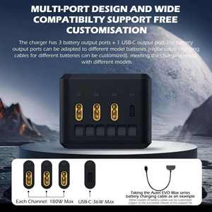 Hub de charge parallèle 200W EVO Max/II Enterprise Series, chargeur rapide de batterie pour drone Autel EVO Max 4T/4N/II Enterprise/II RTK - Product Image 4