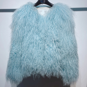 Giacca di Lusso in Vera <span class=keywords><strong>Pelliccia</strong></span> d'Agnello Mongola <span class=keywords><strong>per</strong></span> Donna, Vendita all'Ingrosso - Product Image 4