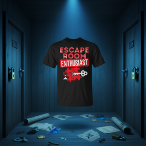 T-shirt puzzle pour passionnés de Escape Room, unisexe, noir, pour adultes - Product Image 3