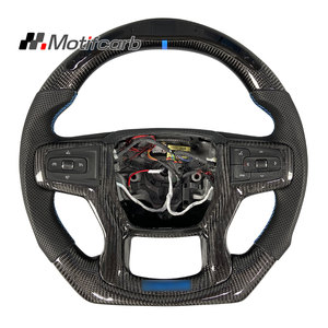 Volante de fibra de carbono personalizado con pantalla LED para Chevrolet Silverado 1500 RST LT Suburban Tahoe Blazer 2019-2024 - Product Image 1