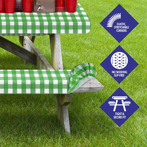 Lusso 3 pezzi eco-friendly PVC <span class=keywords><strong>tovaglia</strong></span> non tessuto impermeabile PEVA <span class=keywords><strong>per</strong></span> esterno appartamento giardino Picnic - Product Image 6