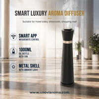 Diffuseur d'arômes intelligent WiFi Golden Hotel, diffuseur de parfum de luxe, machine à parfum d'ambiance puissante avec ventilateur, diffuseur de parfum 1L avec lumière