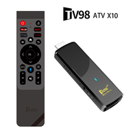 Precio de Fábrica TV98 ATV X10 Fire TV Stick 8K Allwinner H313 Quad Core 5GHz WIFI BT Control Remoto por Voz 2GB/8GB Android 14 1 Año