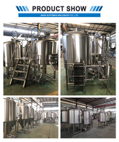 Máquina de Cervecería Artesanal de Venta Caliente 500L/5BBL con Control PLC, Bomba, Rodamiento, Motor de Acero Inoxidable SUS304, Fácil Certificación CE