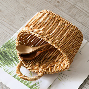 Cesta de Coco Cestas colgantes <span class=keywords><strong>Ratan</strong></span> Tejido Naturaleza Colgador de algodón Macramé natural Hecho a mano Regalo de yute Juego tejido a mano Hecho a mano - Product Image 5
