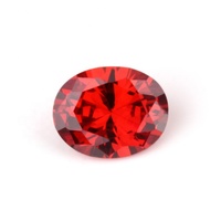 Pierres précieuses de forme ovale en vrac créées en laboratoire en zircon cubique CZ de différentes couleurs