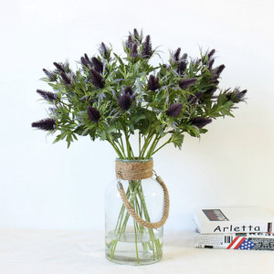 A-1075 Simulation Mer Houx Artificiel Chardon Pulvérisation Eryngo Faux <span class=keywords><strong>Eryngium</strong></span> <span class=keywords><strong>Foetidum</strong></span> Fleur pour Pièce Maîtresse De Mariage Décor À La Maison - Product Image 2