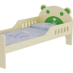 Деревянная детская мебель, детская кровать с защитной направляющей