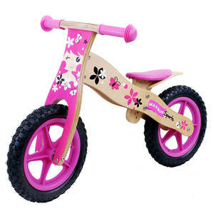 Bicicletta in Legno Senza Pedali da 12 Pollici <span class=keywords><strong>Giocattolo</strong></span> Principessa per Bambina Prima <span class=keywords><strong>Bici</strong></span> per Bambina - Product Image 1