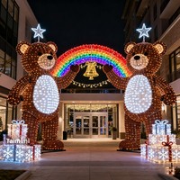 Ornement de Noël illuminé WH Brand 2026 en forme de bonhomme de neige, décorations de Noël extérieures en fer forgé imperméables, accessoires de fête, fabriqué en Chine