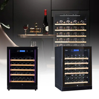 Cave à vin en acier inoxydable avec refroidisseur LED à température constante, sur mesure, pour l'affichage et le stockage du vin, 430L