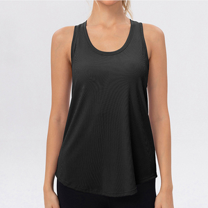 Chaleco de yoga para mujer, fresco y transpirable, de alta elasticidad, sin mangas, para fitness, top holgado para correr y deportes. - Product Image 4