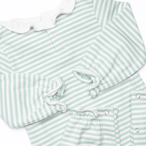 Monogramma nuovo Design in cotone <span class=keywords><strong>zucca</strong></span> a righe manica lunga abiti <span class=keywords><strong>da</strong></span> <span class=keywords><strong>bambina</strong></span> fratelli - Product Image 3