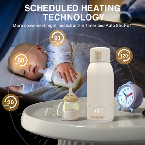 मोमो बेबी पोर्टेबल दूध की बोतल गर्म 24 + घंटे निरंतर तापमान बेबी फीडिंग बोतल गर्म रिचार्जेबल दूध गर्म - Product Image 3