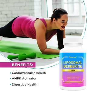 로즈베스트 OEM 자체 브랜드 천연 1500mg 유기농 리포좀 베르베린 HCL 소프트젤 캡슐 면역 건강 보조제 - Product Image 3