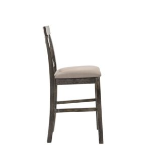 DB Martha II Tan Linen & Weathered Gray Counter Height <b>Bar</b> Chair Set of 2 - Product Image 3