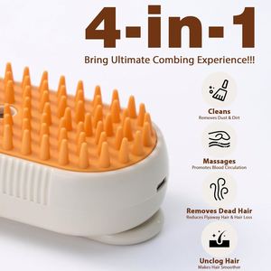 Spray Message Comb 3 in 1 Rechargeable <b>Pet</b> Hair Removal <b>Brush</b> <b>Pet</b> Spray Massage Comb Cat Combs With Handle Steam <b>Pet</b> <b>Brush</b> - Product Image 2