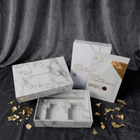 Boîte cadeau rigide réutilisable personnalisée avec insert en EVA, emballage imprimé marbré pour diffuseur de parfum, ensembles de bougies, couvercle à fermeture magnétique
