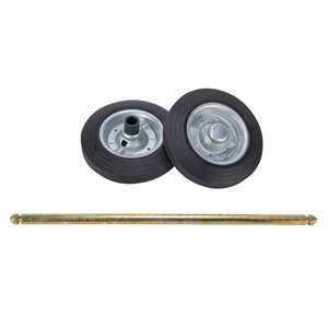 Outdoor Trash Can <b>Wheel</b> Kit Rubber PU Solid <b>Wheels</b> 120L 240L Caster Accessories Black Firm Tread No Brake - Product Image 4