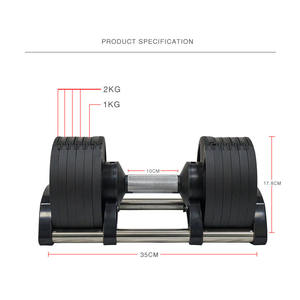 Bestseller 20kg Haltères réglables bon marché, ensemble d'haltères à acheter en ligne pour la salle de sport à domicile - Product Image 5
