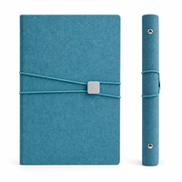 Libreta Espiral A5 de Cuero PU con Logotipo Personalizado, Agenda Diaria con Banda Elástica, Impresión UV, para la Escuela y Oficina