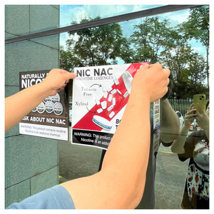 Adesivo a colori in PVC in vinile adesivo adesivo <span class=keywords><strong>per</strong></span> negozio pubblicitario rimovibile con grande Logo personalizzato adesivo <span class=keywords><strong>per</strong></span> finestra in vetro - Product Image 2