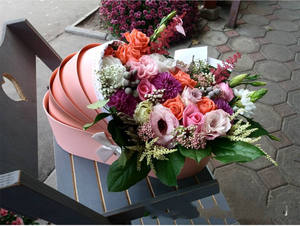 RM-cesta de flores, caja de regalo creativa, ramo de flores, bote de <span class=keywords><strong>luna</strong></span> llena para bebé, regalos y artesanías, gran oferta - Product Image 3