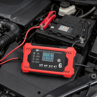 Chargeur de batterie universel NOVUS NCB002 pour moto/voiture 12V 6A intelligent et automatique, sans entretien, pour batteries au plomb à décharge profonde 2