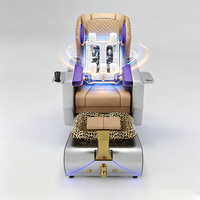 Fauteuil de pédicure de luxe à dossier haut avec airbag et brumisateur, design original, pour spa de massage des pieds électrique et salon de manucure